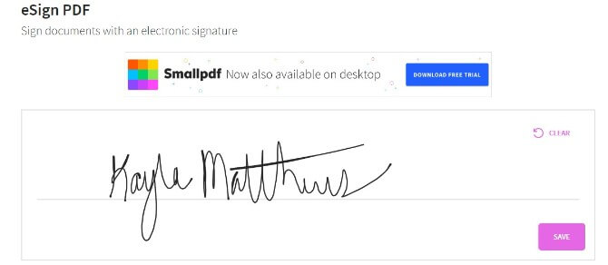 Lưu lại chữ ký trên eSign