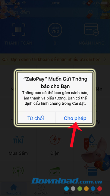 Từ chối thông báo 