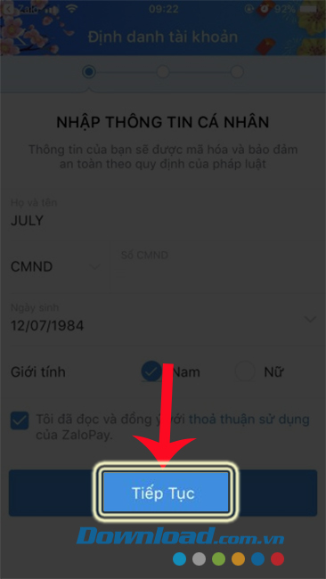 Khai báo thông tin cá nhân