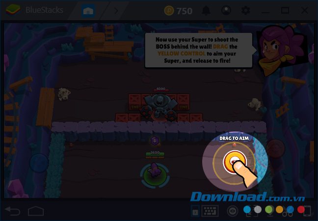 Nút sử dụng skill trong Brawl Stars