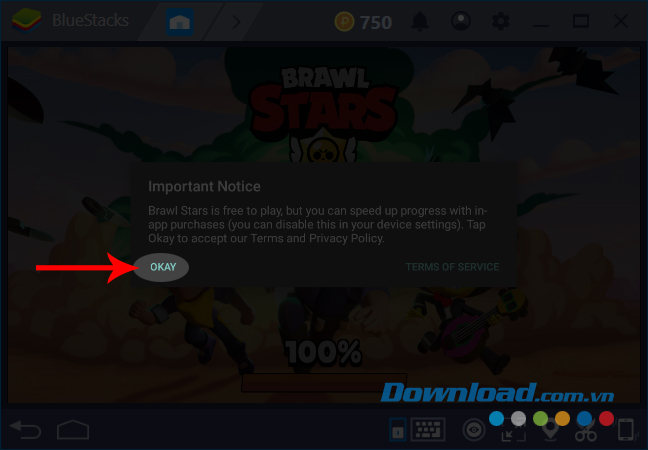 Đồng ý với điều khoản game 