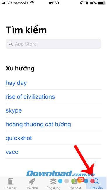 Biểu tượng kính lúp của App Store