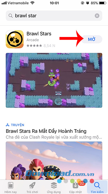 Mở game Brawl Stars