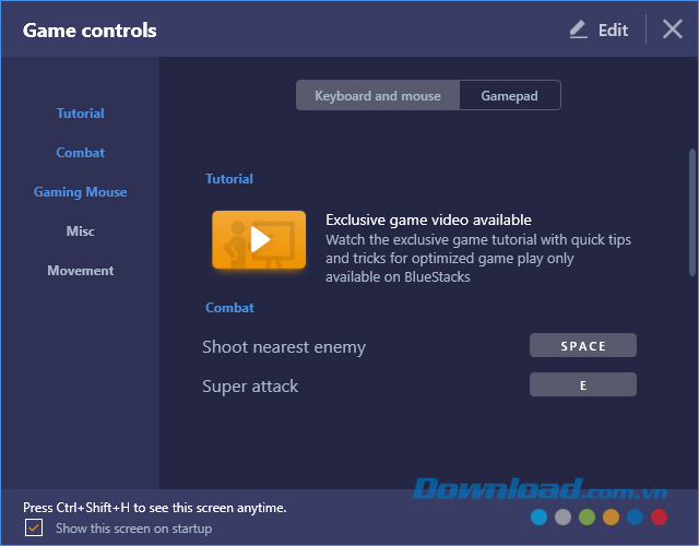 Bàn phím chơi Brawl Stars