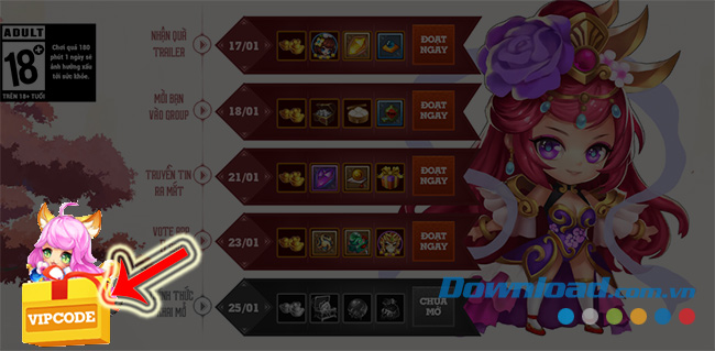 VIPCODE Tiểu Tiểu Tam Quốc Chí