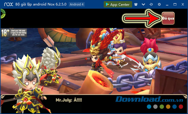 Bỏ qua giới thiệu game 