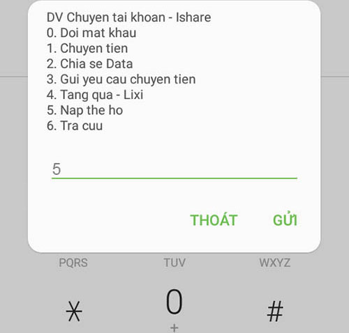 Tra cước Viettel trả sau bằng USSD trên bàn phím