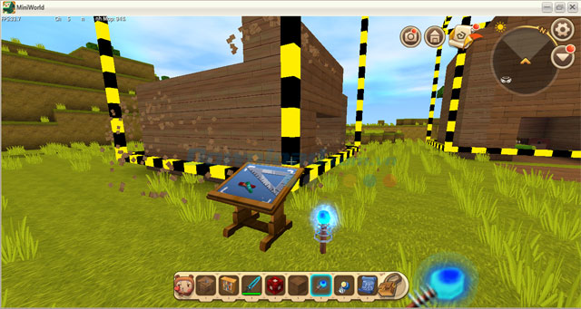 Bắt đầu xây dựng bản thiết kế Mini World