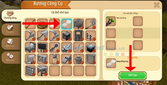 Chế tạo mảnh giấy Mini World