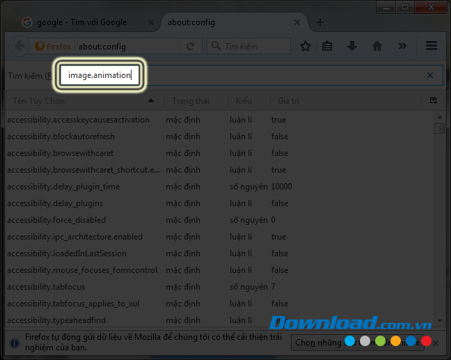 Nhập lệnh vào khung tìm kiếm