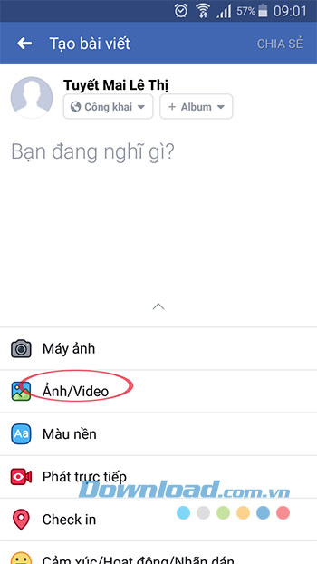 Đăng ảnh/video lên Facebook