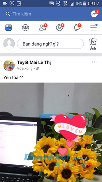 Đăng trạng thái Facebook