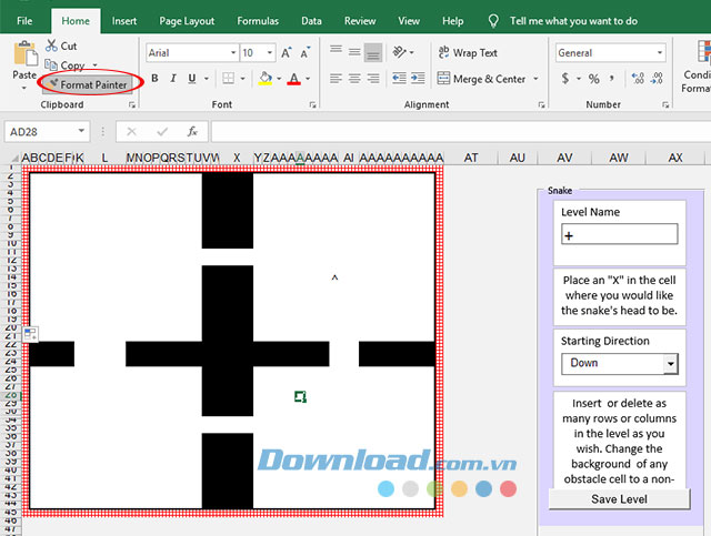 Tạo các chướng ngại vật trên bản đồ game rắn săn mồi