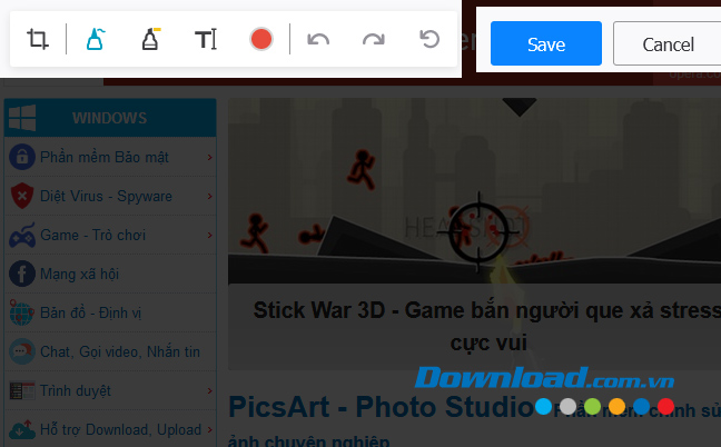 Các công cụ chỉnh sửa
