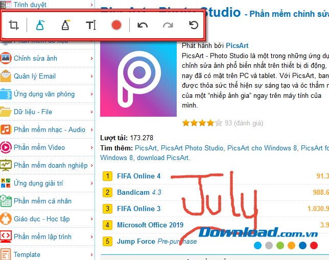 Viết chữ trong ảnh