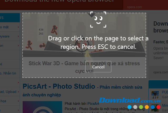Tự động nhận diện vùng cần chụp