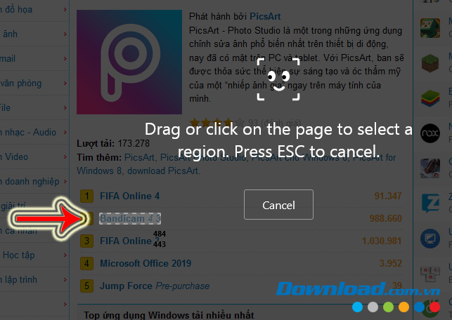 Tự động khoanh vùng chụp
