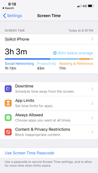Screen Time của Apple