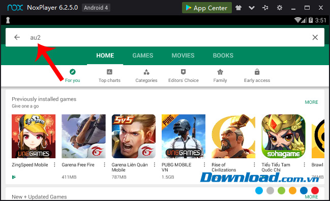 Tìm kiếm game trong CH Play