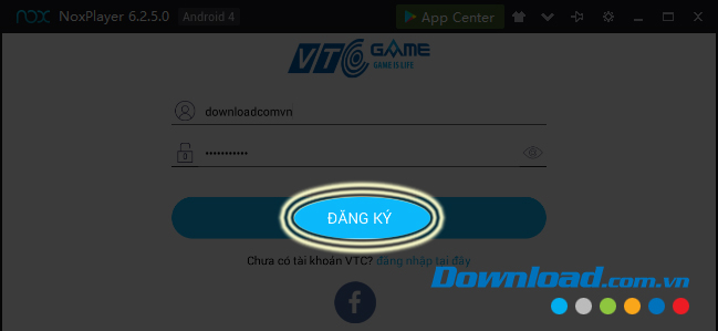 Đăng ký tài khoản VTC 