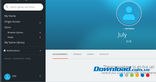 Đăng nhập tài khoản Origin