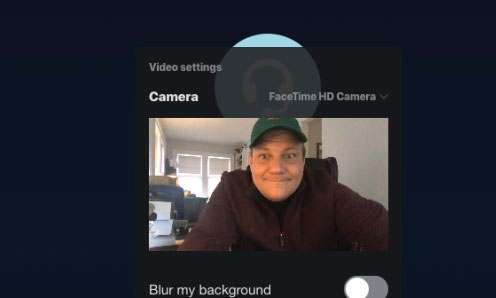 Chưa bật tính năng làm mờ nền trên Skype