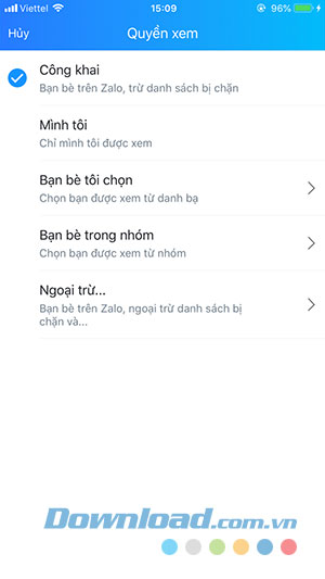 Lựa chọn chế độ xem