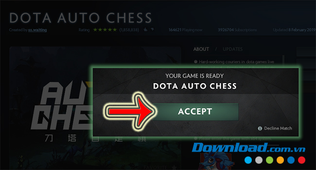 Chọn vào Accept