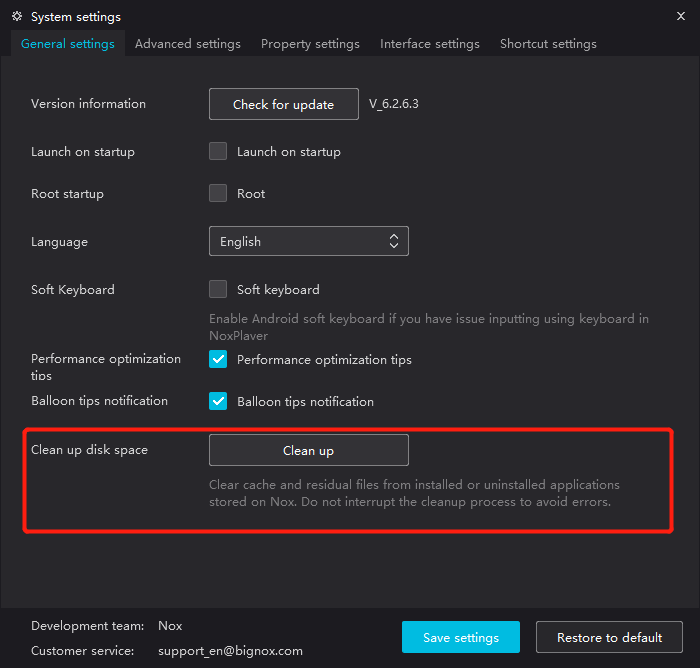 Điều chỉnh cài đặt hệ thống trong NoxPlayer