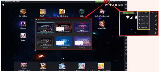 Trung tâm cửa sổ NoxPlayer