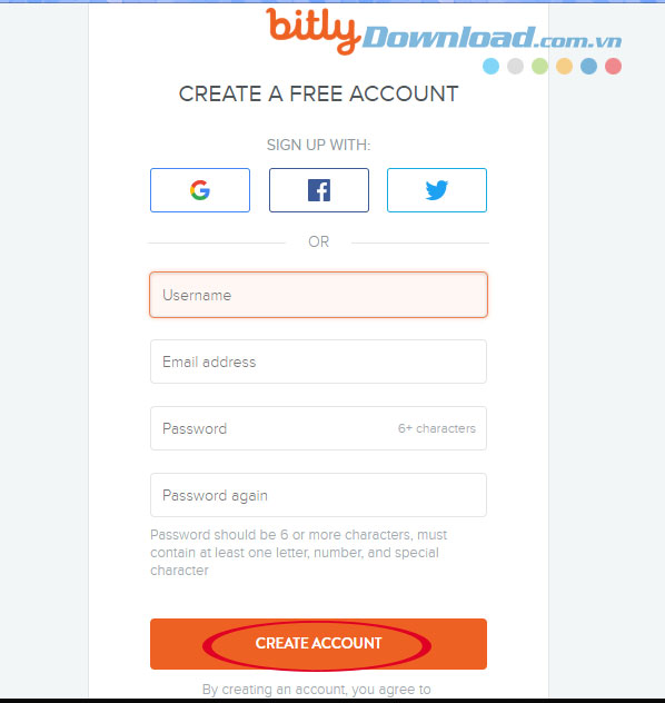 Nhập thông tin tài khoản đăng ký hoặc sử dụng tài khoản Facebook, Google để đăng nhập