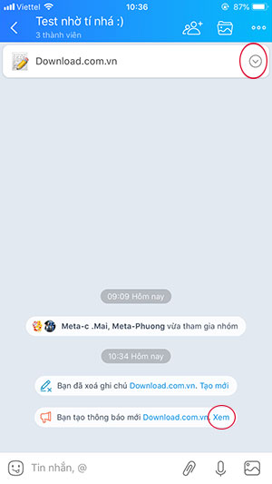 File ghi chú đã tạo