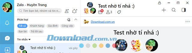 Giao diện ghi chú đã ghim trên nhóm