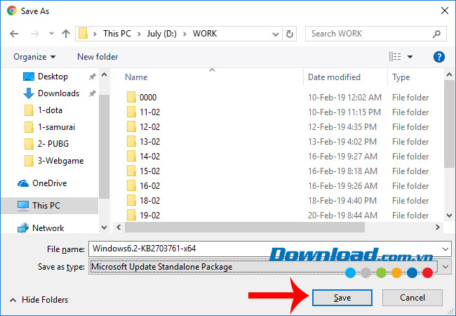 Lưu file vào máy tính 