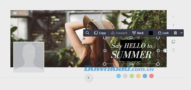 Chỉnh sửa text trên ảnh bìa