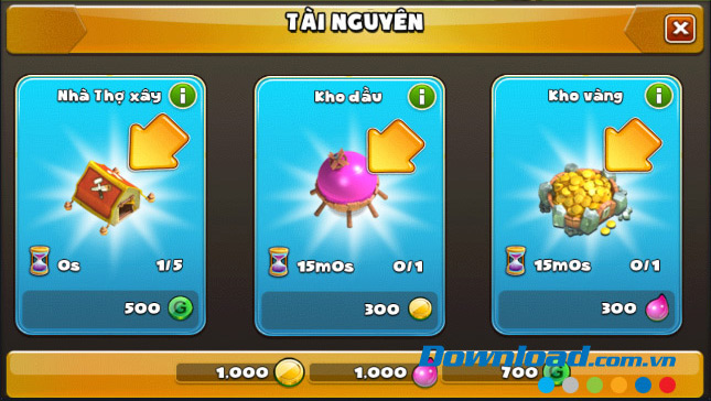 Chọn mua và xây dựng thêm các công trình khác  