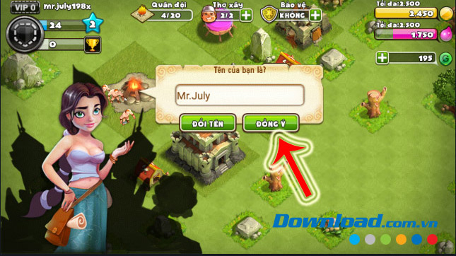 Đổi tên nhân vật chơi 