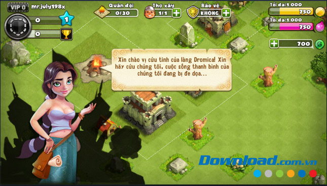 Giao diện chính của game