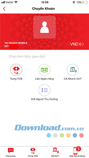 Giao diện chính của Fast Mobile