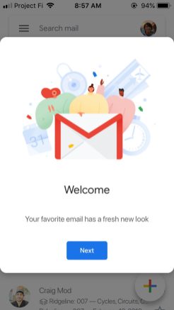 Thiết kế mới của Gmail cho iOS