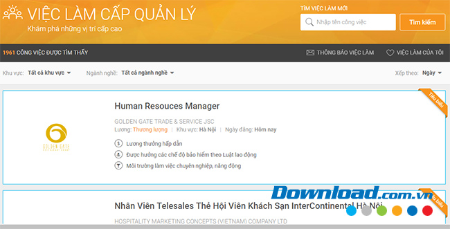 Công việc cấp quản lý