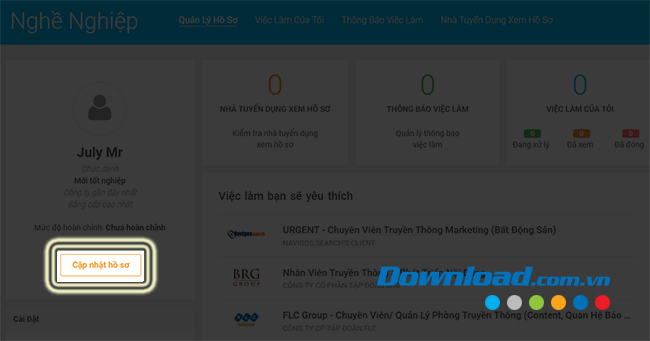 Cập nhật thông tin 