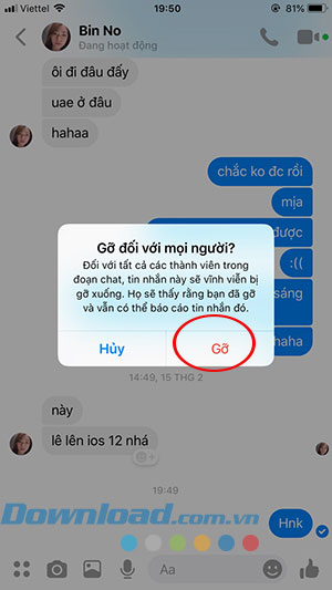Xóa tin nhắn