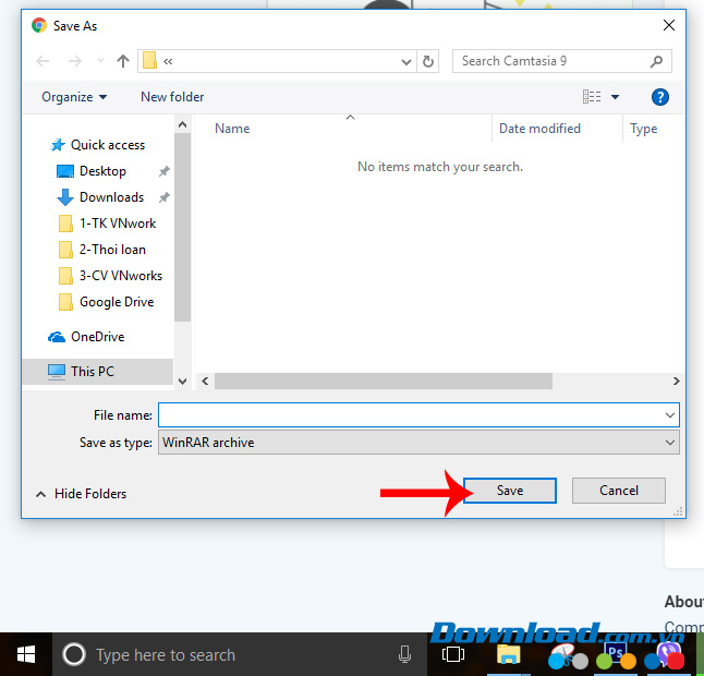 Save file tải trên Chrome