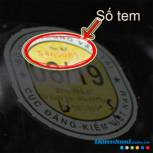 Cách xem số tem của xe