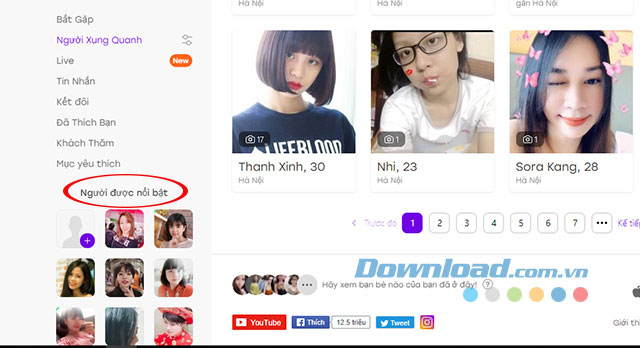 Các thành viên nổi bật nhất trong khu vực lựa chọn