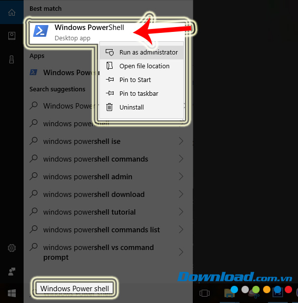 Tìm kiếm trong Start