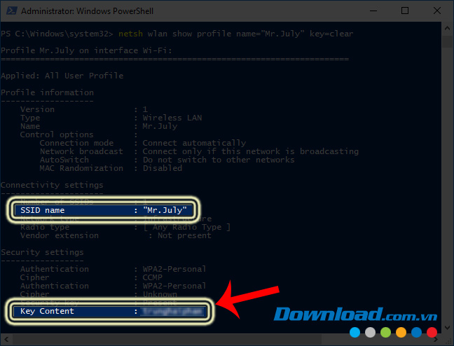 Xem mật khẩu wifi trên máy tính