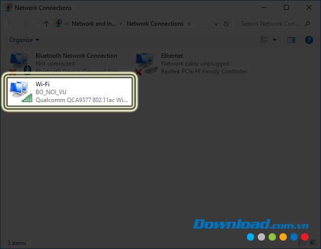 Chọn mạng WiFi đang dùng