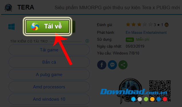 Chọn vào Tải về
